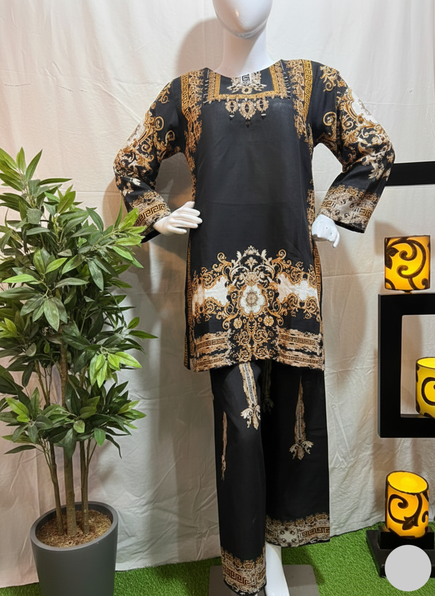 A Stunning Black Two-Piece Outfit