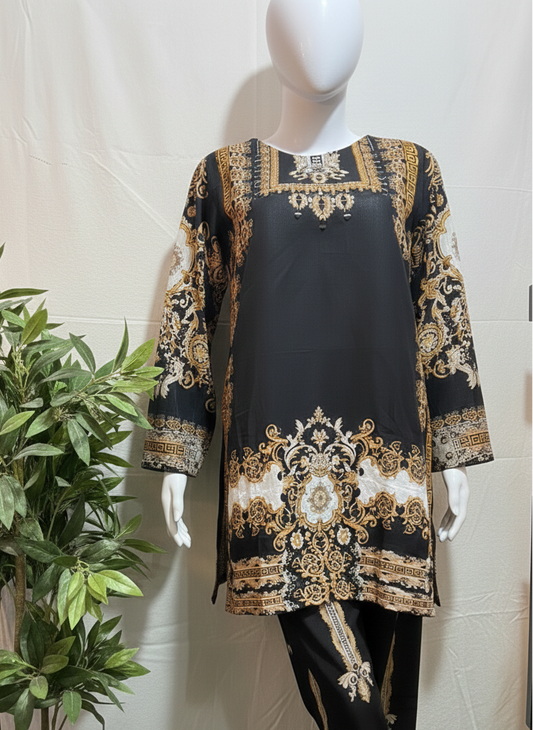 A Stunning Black Two-Piece Outfit